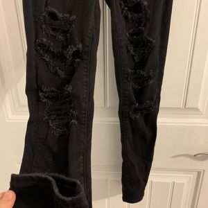 Black ripped skinny jeans from American Eagle